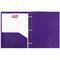 JAM Paper Fashion Color Heavy Duty Plastic 3-Hole School Folders with Pockets, 6ct.